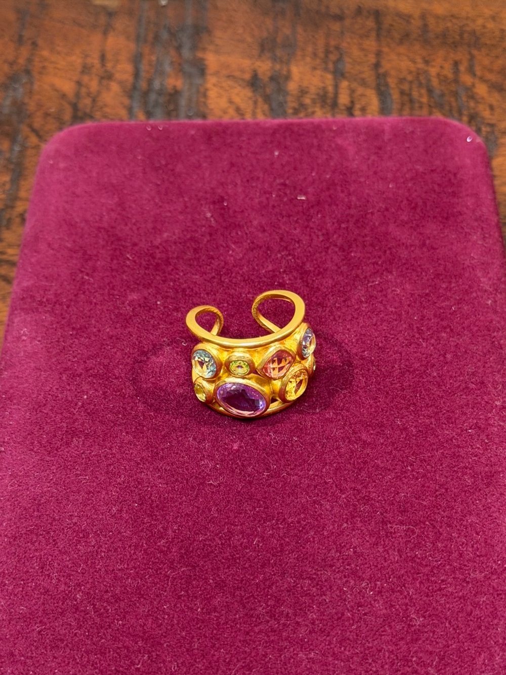 Julie Vos Multi Stone Kaleidoscope Statement Ring